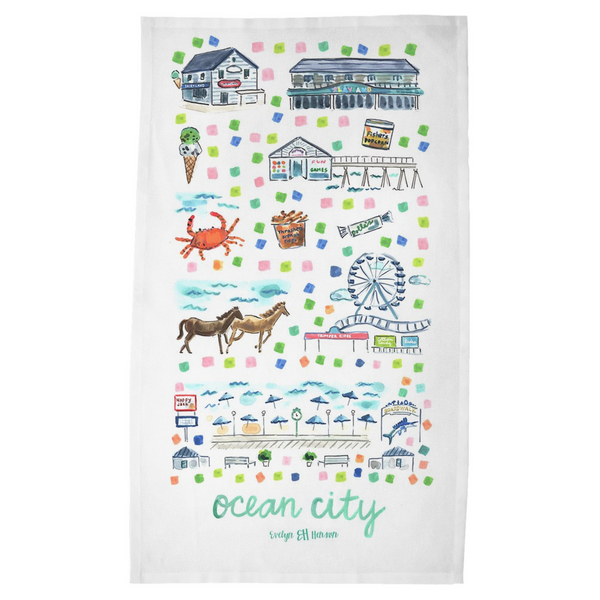 Ocean City, MD Tea Towel