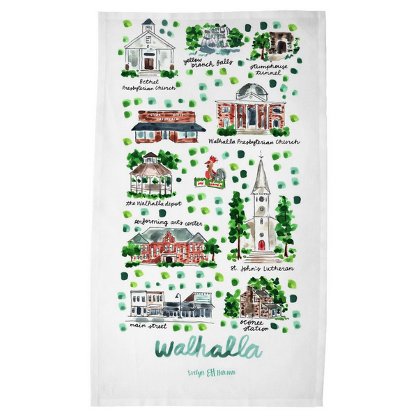 Walhalla, SC Tea Towel