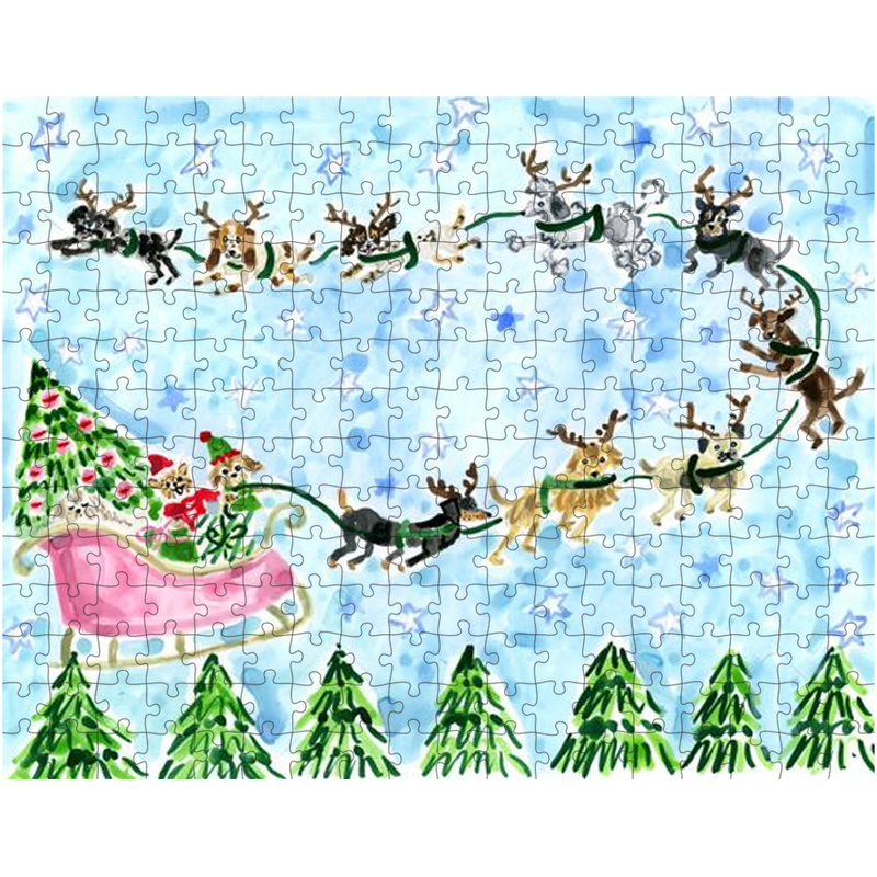 Santa Paws on his Sleigh Puzzle