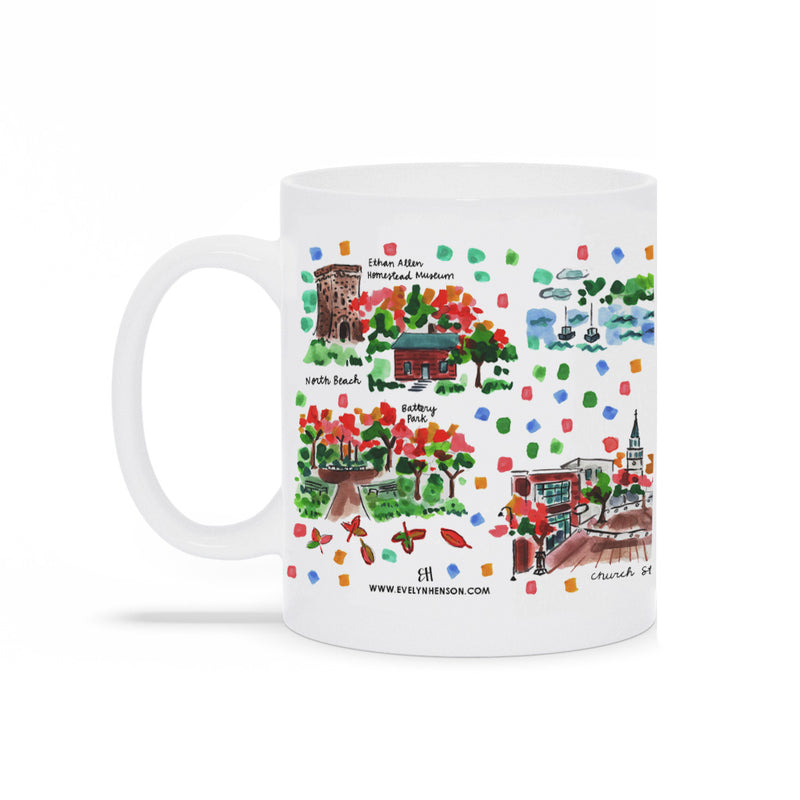 Burlington, VT Map Mug