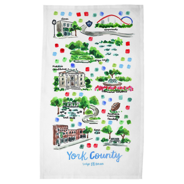 York County, SC Tea Towel