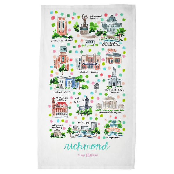 Richmond, VA Tea Towel