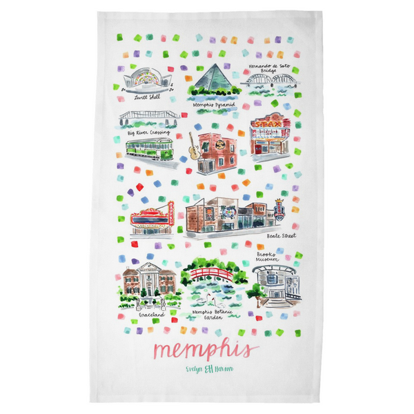 Memphis, TN Tea Towel