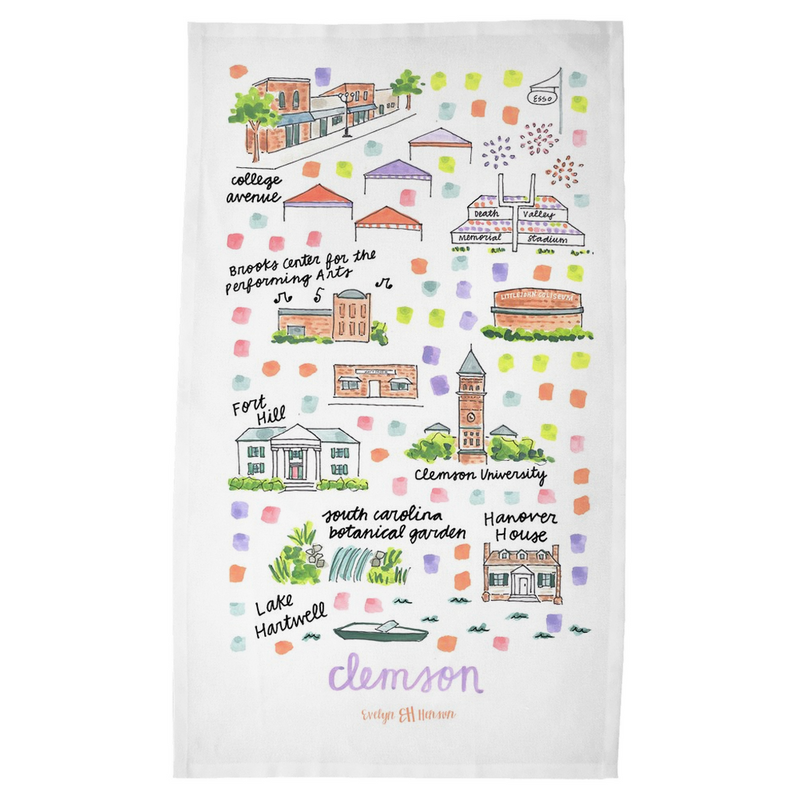 Clemson, SC Tea Towel