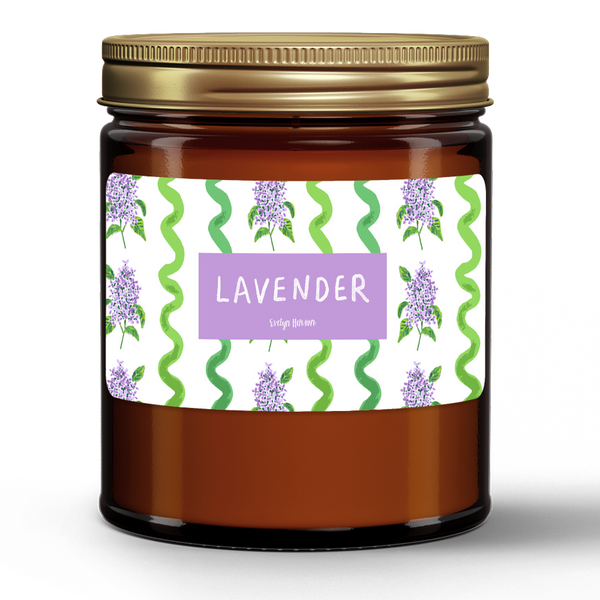 Natural Wax Candle in Amber Jar (9oz)
