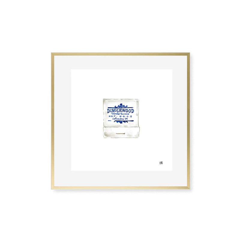 Dinglewood Columbus, GA Matchbook Fine Art Print
