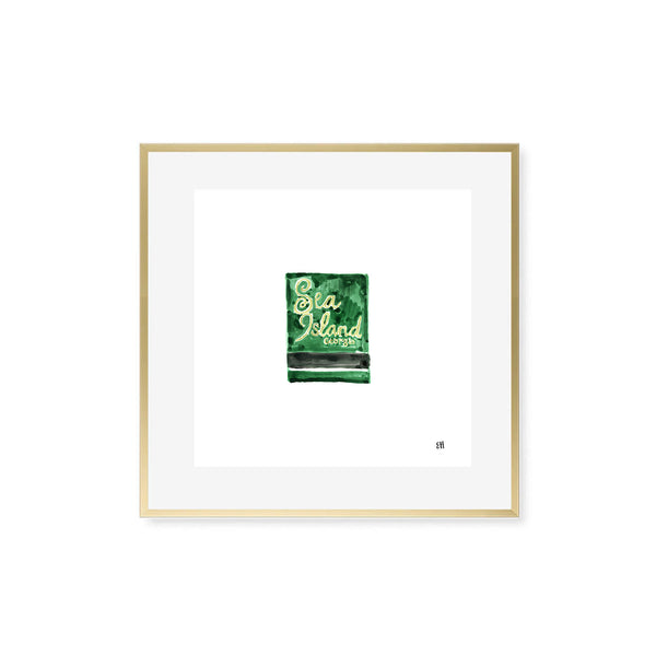 Sea Island Matchbook Fine Art Print