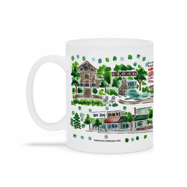 Highlands, NC Map Mug