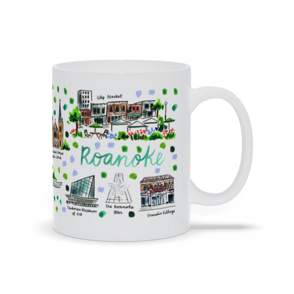 Roanoke, VA Map Mug