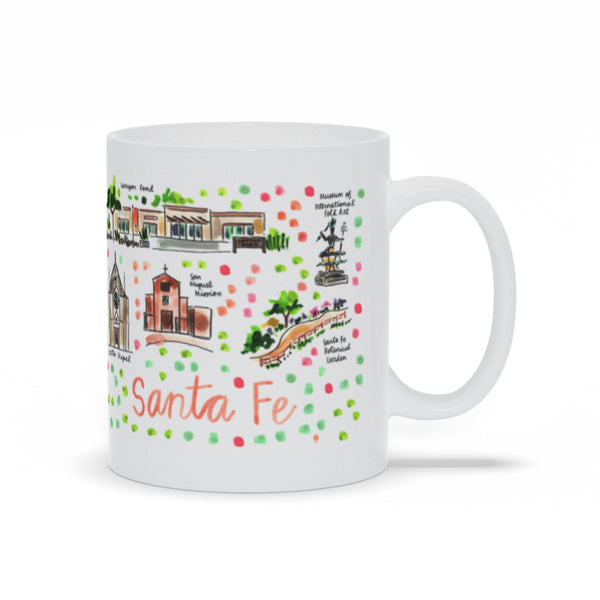 Santa Fe, NM Map Mug