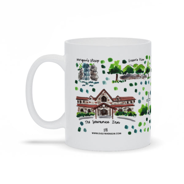 Sewanee, TN Map Mug