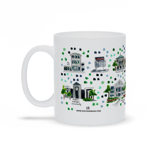 Kalamazoo, MI Map Mug