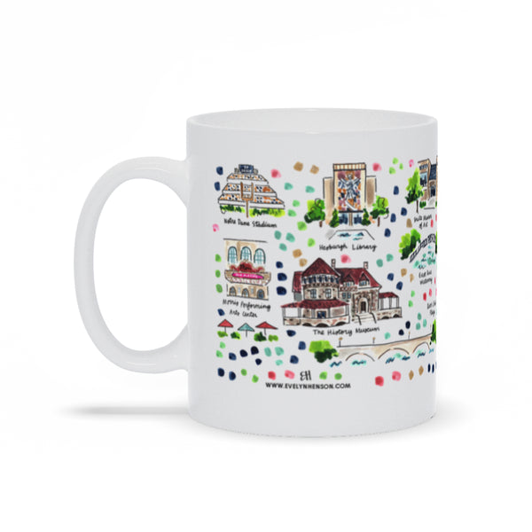 South Bend, IN Map Mug