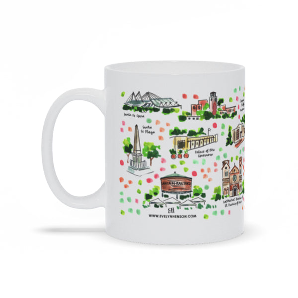 Santa Fe, NM Map Mug