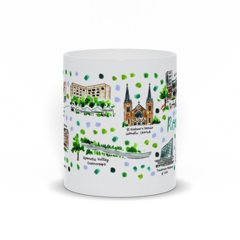 Roanoke, VA Map Mug