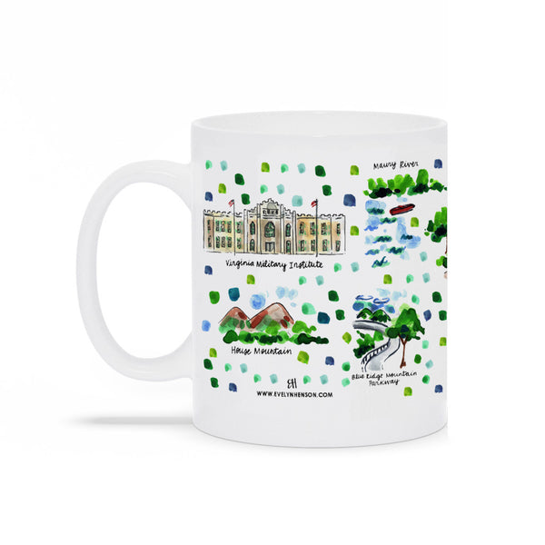 Lexington, VA Map Mug