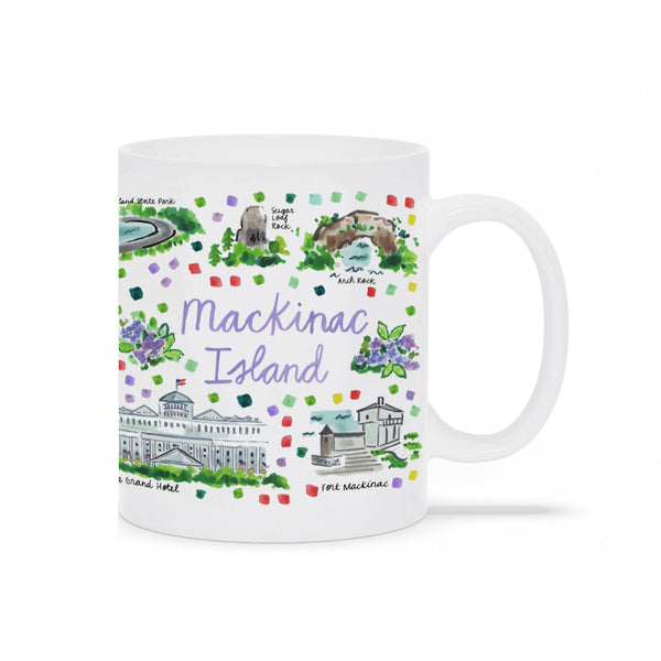 Mackinac Island, MI Map Mug