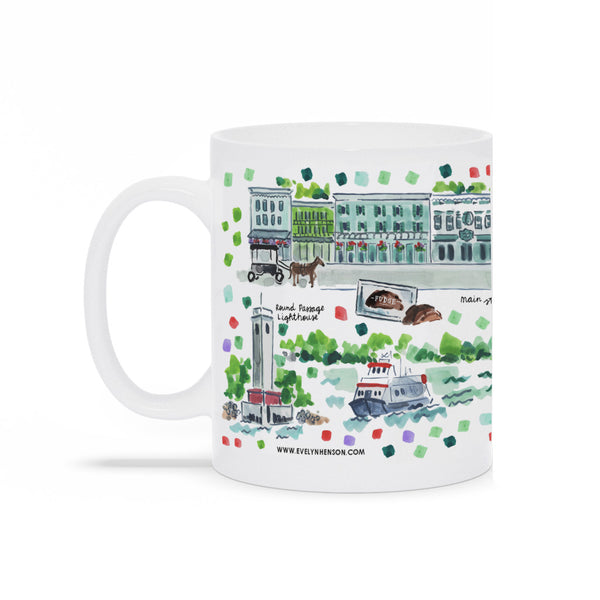 Mackinac Island, MI Map Mug