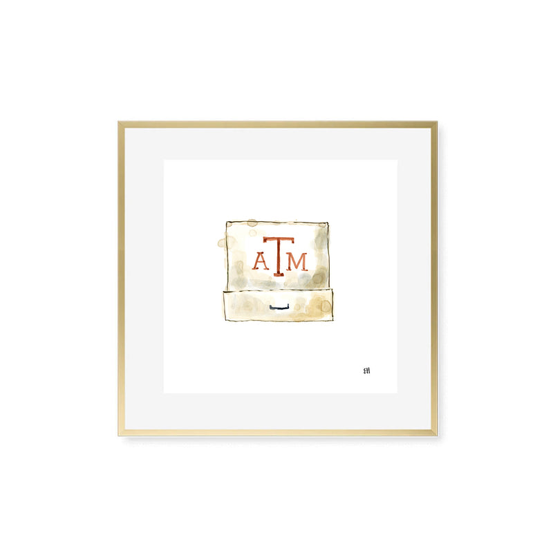 Texas A&M Matchbook Fine Art Print