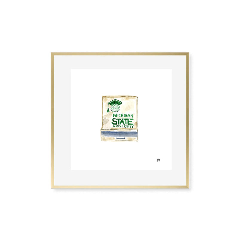 Michigan State Matchbook Fine Art Print