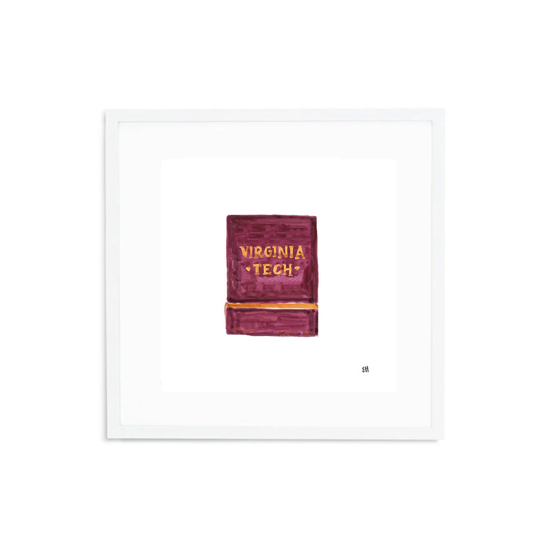 Virginia Tech Matchbook Fine Art Print