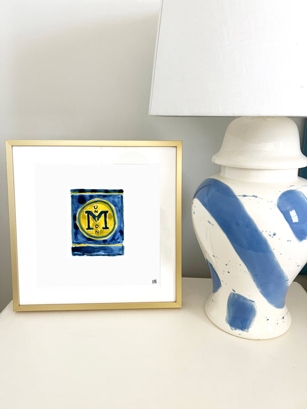 University of Michigan Matchbook Fine Art Print
