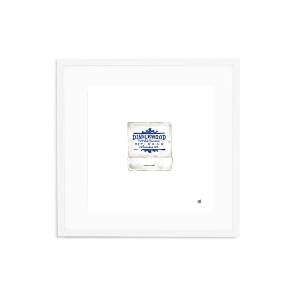 Dinglewood Columbus, GA Matchbook Fine Art Print