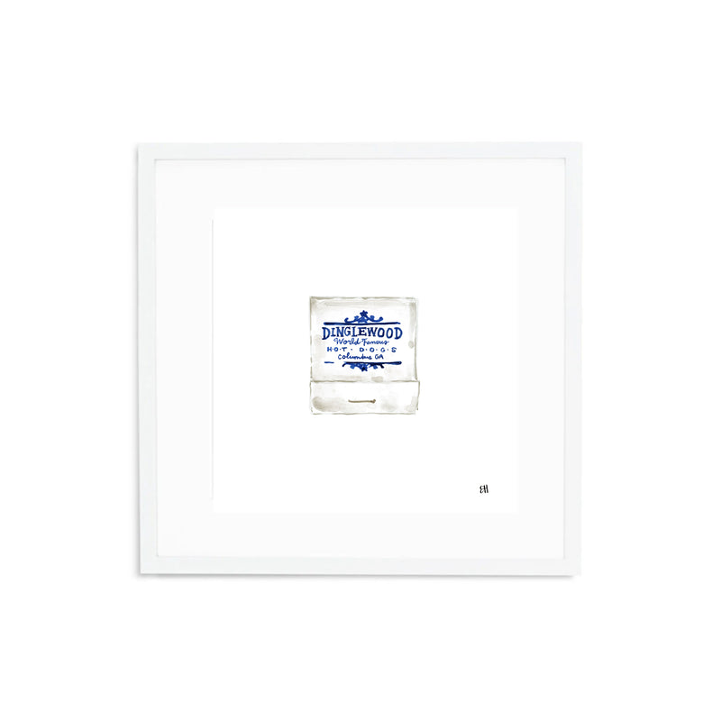 Dinglewood Columbus, GA Matchbook Fine Art Print
