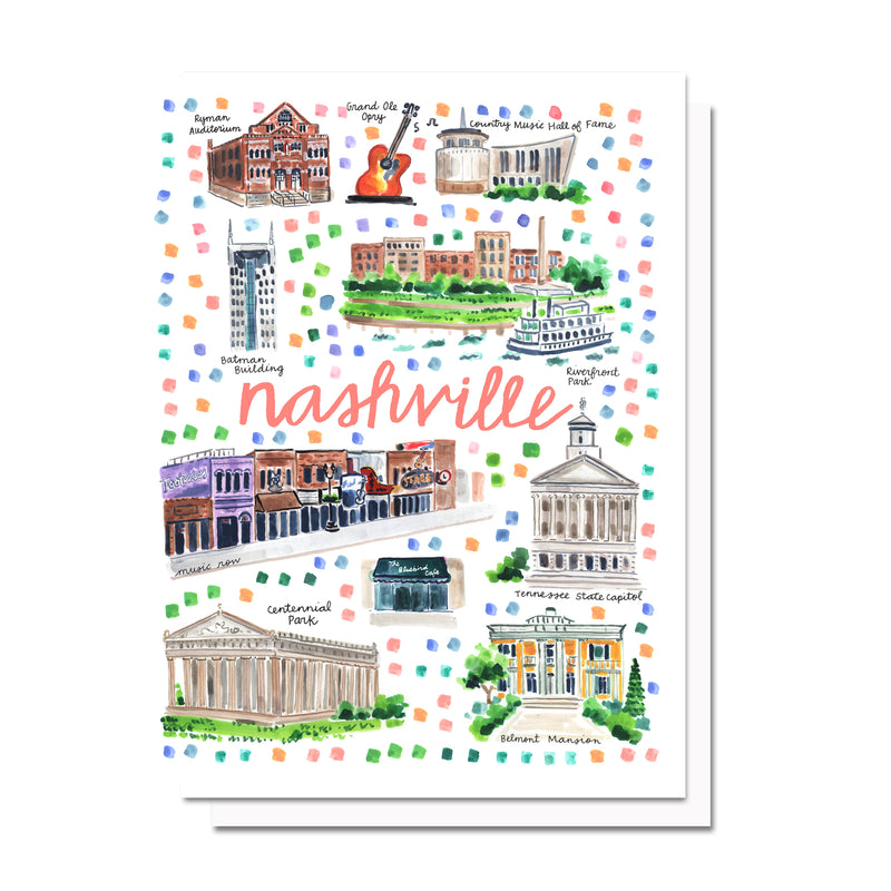 Nashville, TN Map Card