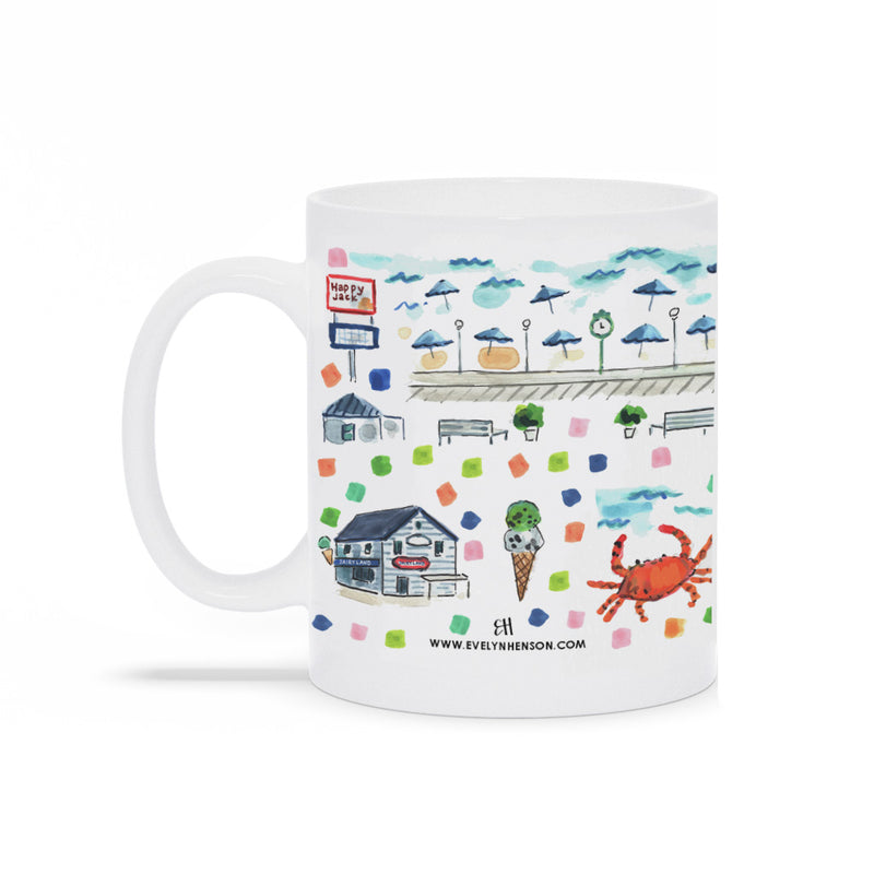 Ocean City, MD Map Mug