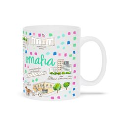 Omaha, NE Map Mug