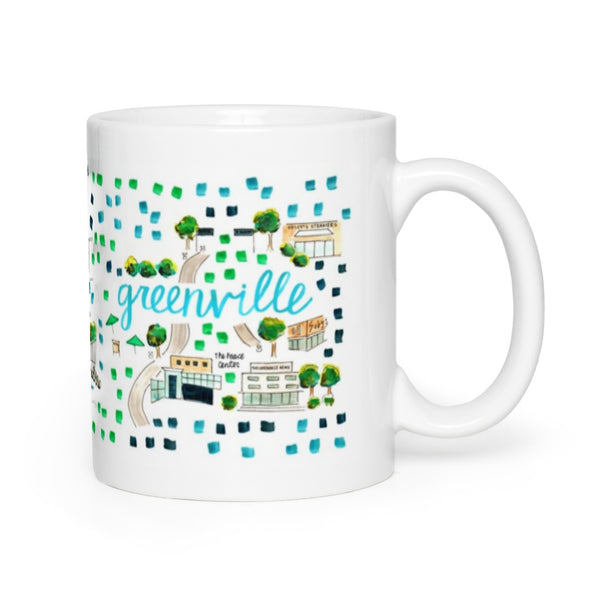 Greenville, SC Map Mug