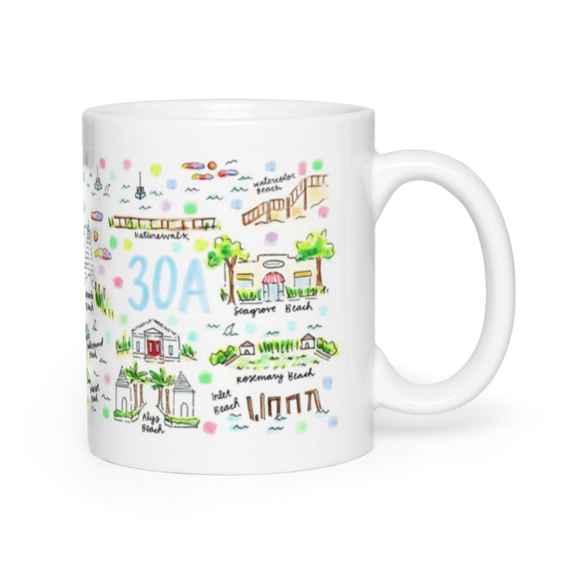 30A, FL Map Mug