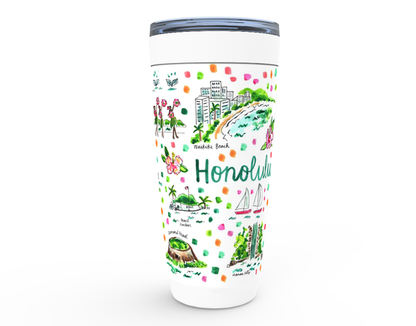 Honolulu, HI Map Tumbler