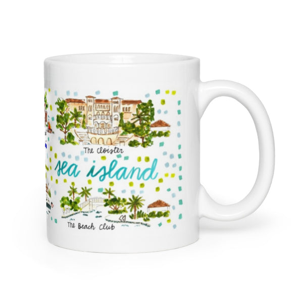 Sea Island, GA Map Mug