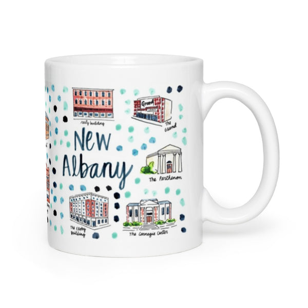 New Albany, IN Map Mug