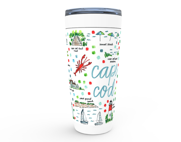 Cape Cod, MA Map Tumbler