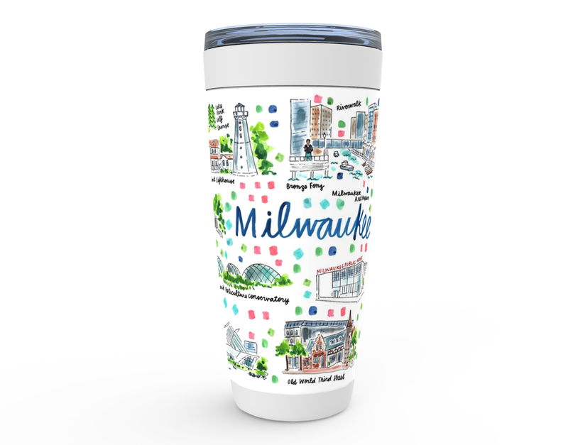 Milwaukee, WI Map Tumbler – Evelyn Henson