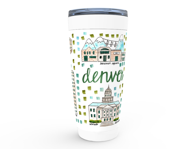 Denver, CO Map Tumbler