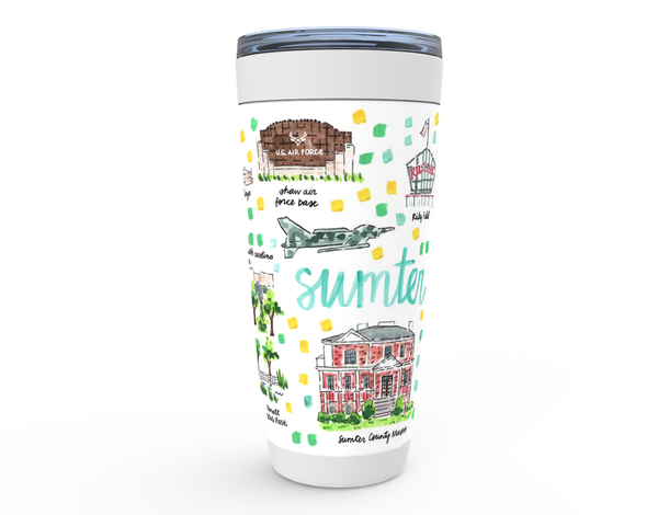 Sumter, SC Map Tumbler