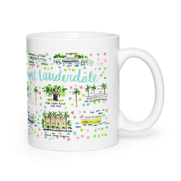 Fort Lauderdale, FL Map Mug