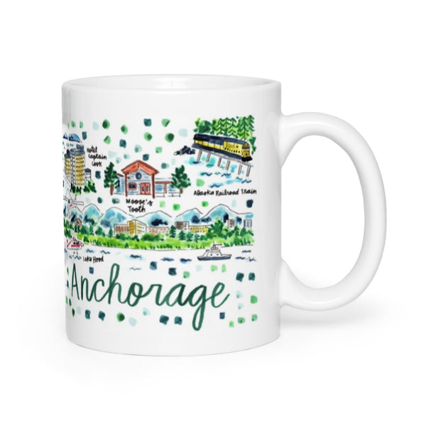 Anchorage, AK Map Mug