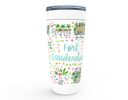 Fort Lauderdale, FL Map Tumbler