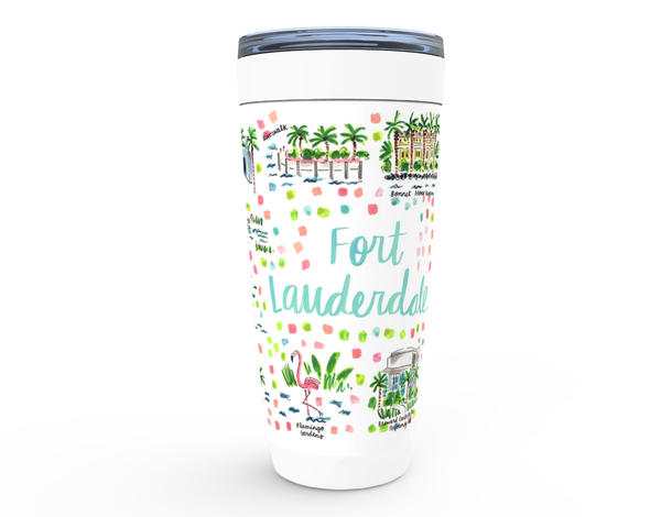 Fort Lauderdale, FL Map Tumbler