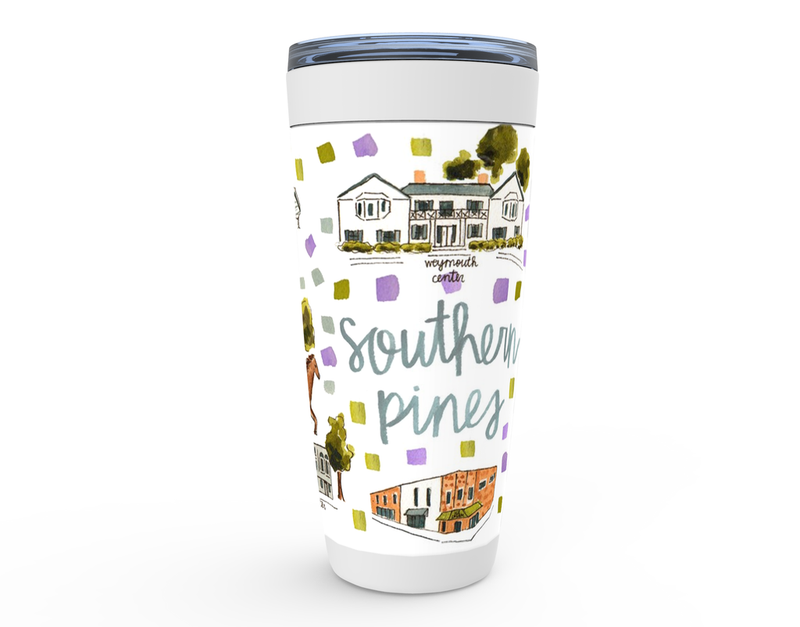 Southern Pines, NC Map Tumbler