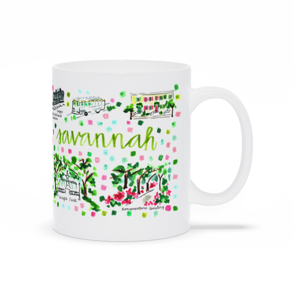 Savannah, GA Map Mug