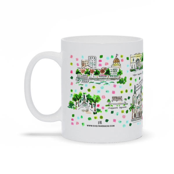 Savannah, GA Map Mug