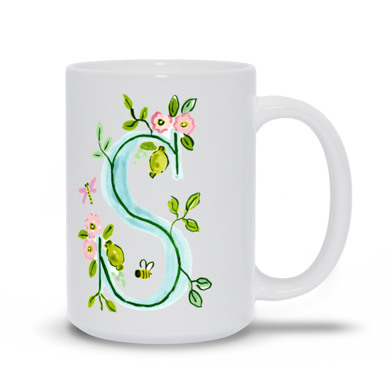 Chinoiserie Initial Mug