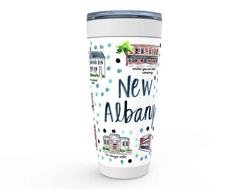 New Albany, IN Map Tumbler