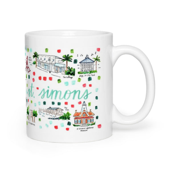 St. Simons, GA Map Mug